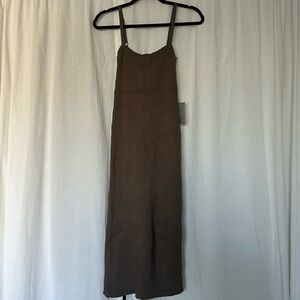 Brown knit dress